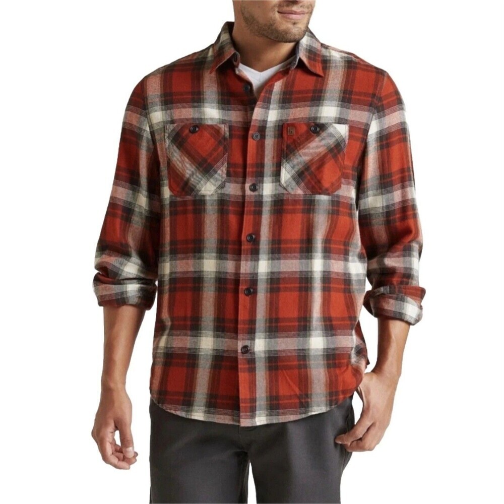 COLEMAN Classic Plaid Flannel Shirt Men's XL Rugged Outdoor Style Red/Black